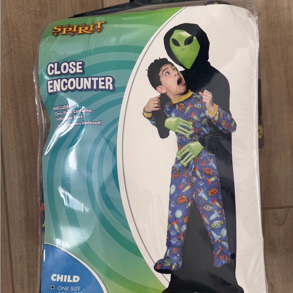 Spirit Black Hooded Alien Close Encounter Costume Youth One Size